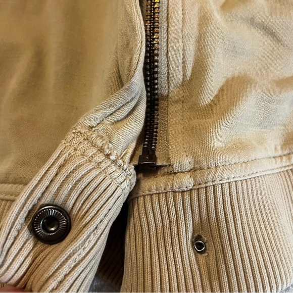 Free People Carmen Moto Jacket Beige Size Medium - Picture 12 of 14